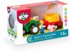 WOW Toys Jucarie pentru copii WOW Toys, Tractor cu remorca, Taylors Tractor Ride, 1-5 ani (WW 10395)
