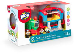 WOW Toys Jucarie pentru copii WOW Toys, Tren cu vagon, Sam the Steam Train, 1-5 ani (WW 08000)