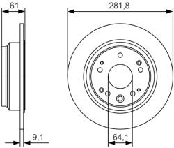 Bosch Disc Frana 0986479A91 Honda Accord Vii/Stepwgn (0986479A91)