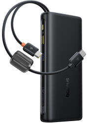 Baseus EnerFill FC41 gyorstöltő powerbank 25000mAh 145W, beépített 2×USB Type-C kábel, fekete (E0028H03) - bstrade