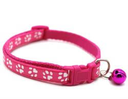  Zgarda ajustabila cu clopotel pentru caini si pisici, 18-32cm, Fucsia (OEM)