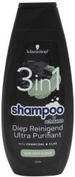 Schwarzkopf Sampon 3 in 1, Schauma, 400 ml, for Men, Deep Cleansing Charcoal