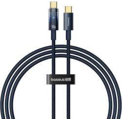 Baseus Cablu alimentare si date Baseus Explorer, Fast Charging, USB Type-C la USB Type-C 100W, oprire automata incarcare, braided, 1m, Albastru