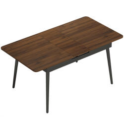 HomCom Masă extensibilă de dining, 130-160 cm, finisaj nuc deschis | Aosom Romania (83A-623V00WN)