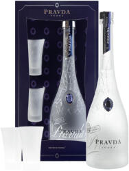 PRAVDA Iced Gift Set vodka 0, 7l 40% + 2 frosted shot pohár DD DRS