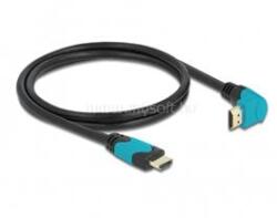 Delock 86991 1m High Speed HDMI 48Gbps apa egyenes - apa 90°-ban lefelé hajlított kábel (DL86991) (DL86991)