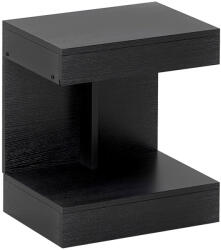 HOMCOM Éjjeliszekrény, fiókos modern kisasztal, 40 x 30 x 46 cm, fekete (831-935V90BK)