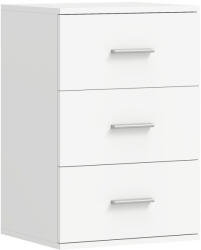 HOMCOM Éjjeliszekrény 3 fiókkal, hálószobába, kisasztal, MDF, 40 x 35 x 60cm, fehér (83D-160V90WT)