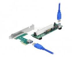 Delock 90065 1xPCI 32 Bit 60cm-es USB kábel csatlakozású PCI Express x1 Riser kártya (DL90065) (DL90065)