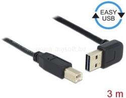 Delock EASY-USB 2.0-s A típusú dugó, ívelt felfelé / lefelé > USB 2.0-s B-típusú dugó kábel 3 m (DL83541) (DL83541)