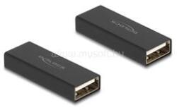 Delock A-típusú USB 2.0 fém adapter anya - anya (DL65106) (DL65106)