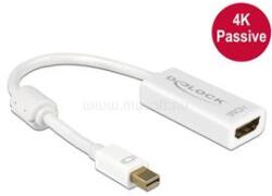 Delock 62614 mini Displayport 1.2 dugó > HDMI hüvely 4K passzív fehér adapter (DL62614) (DL62614)