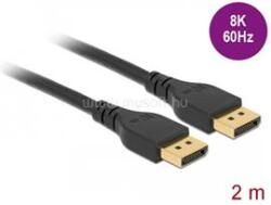 Delock DisplayPort kábel 8K 60 Hz 2 m DP 8K tanúsítvánnyal retesz nélküli (DL85910) (DL85910)