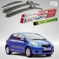 TeamCar Ștergătoare Toyota Yaris P9 Hatchback 2005-2011 | Set Față și Spate Flat - TeamCar® (TC-YP9F-6035FS)
