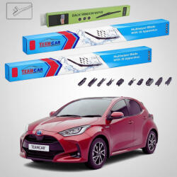 TeamCar Ștergătoare Toyota Yaris P21 Hatchback 2020-prezent | Set Față și Spate Flat Premium - TeamCar® (TC-YP21-6040FSP)