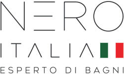 Nero Italia Italia Fekete Törölközőszárító Radiátor - 30x140 cm, 400W Fűtőpatronnal