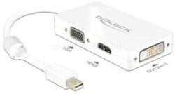 Delock 62630 passzív fehér adapter mini displayport apa > VGA / HDMI / DVI anya (DL62630) (DL62630)
