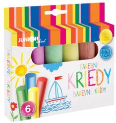 Junior Cretă colorată/pentru pavaj JUNIOR, rotundă 6 buc