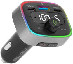  Transmițător FM auto cu Bluetooth 5.3, handsfree și încărcare PD 30W 74-205- (74-205)