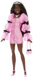 Mattel Barbie, Deluxe Style, papusa cu o rochie mini roz metalizata Papusa Barbie
