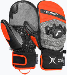 Reusch Gyerek síkesztyűk Reusch Worldcup Warrior GS Mitten black/silver/fluo red