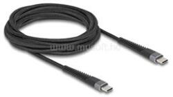 Delock USB 2.0 kábel USB Type-C apa - apa meghosszabbított hajlítás védelemmel 60 W 3 m (DL81126) (DL81126)