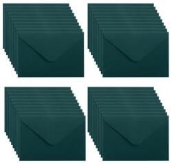 WYAN Mini Boríték Készlet 40 db, 15x10 cm, Sötétzöld Kraft Papír Borítékok, Klasszikus Tükörborítékok, Esküvőre, Születésnapra, Ajándékkártyához