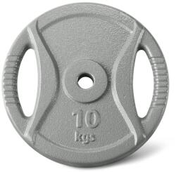 Amazon Basics Öntöttvas Súlytárcsa 10 kg, Csúszásgátló, 2, 5 cm Rúdátmérő, Antracit Szürke, Egyedi Darab Súlytárcsa