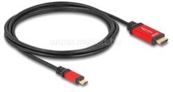 Delock USB Type-C - HDMI kábel (DP Alt Mode) 8K 60 Hz-hez HDR funkcióval 2 m piros (DL80096) (DL80096)