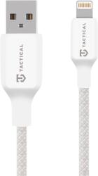 Tactical STITCH THREAD FONOTT SZÖVET USB-A/LIGHTNING TÖLTŐ ADATKÁBEL 12W 0, 3m FEHÉR (8596311283277)