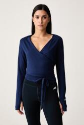 Adidas bluză cu mânecă lungă pentru yoga pentru femei cu bumbac Three Stripes Studio 9BY2-BUDZWJ_59X (KY3135)