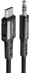 ACEFAST audiokábel USB Type C - 3, 5 mm-es mini jack (dugasz) 1, 2 m, AUX, fekete (C1-08-C-3, 5mm-black) (C1-08-C-3,5mm-black) - kulsoaksi