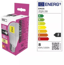 EMOS Classic 7, 3W (50W) E27 645lm 2700K A60 ZQ5130 LED izzó (EMOS-ZQ5130)