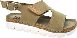 DR. FEET 9016 -os női Dr Feet bőr szandal - cappuccino barna (MDS-9016cappuccino)