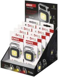EMOS Újratölthető mini LED zseblámpa - kulcstartó, 750 lm, 10 db, kiállított dobozban