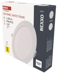 EMOS NEXXO LED süllyesztett lámpa, kör alakú, fehér, 18 W, semleges fehér
