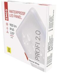 EMOS VIXXO LED panel 125×125, négyzet alakú beépített fehér, 10 W neu. b. , IP65