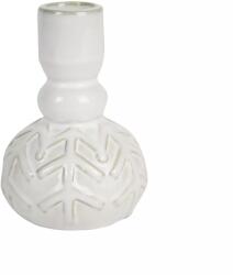 Gastro Vază ceramică cu decor de iarnă, albă, înălțime 10 cm