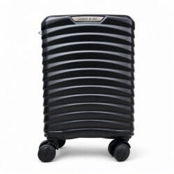 Leonardo Da Vinci Kabin bőrönd 40 x 30 x 20 cm xs wizzair ryanair kivehető kerekekkel fekete (le-010-xs-black)