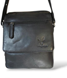 Hunter valódi bőr férfi oldaltáska fekete 029 (na-029-black)