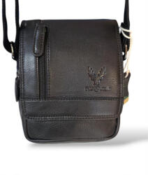 Hunter valódi bőr férfi oldaltáska fekete 2304 (na-23045-black)