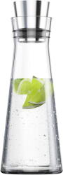 emsa FLOW Slim glass carafe, jug (transparent/stainless steel) (515675) - pcone