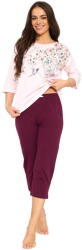 Cornette pijama damă 1105/497 Floris 2 roz: M (34731 M)