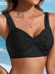 Shein Fekete Bikini Felső Fejpánt Széles Vállpántokkal S 1