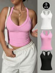 Shein Vállpántos Felső Sportos Rugalmas Casual 3-PACK 46 1MA