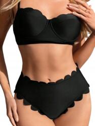 Shein Bikini Jelmez Kétrészes Sima Fekete Nyári SL9G