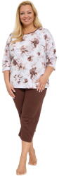 Cornette pijama damă 147/499 Ashley PLUS alb-maro: 4XL (34702 4XL)