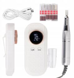 Allepaznokcie Professzionális Körömmaró Gép Praktikus Fehér 50W Erős+ Maró Hordozó (Frezarka do paznokci manicure pedicure 50w)