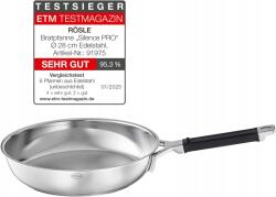 RÖSLE Silence Pro serpenyő 28 cm rozsdamentes acél indukciós tűzhelyhez, sütőbe, mosogatógépbe (91975)