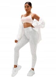 Shein Leggings Magas Derék Szürke Mintás Sport Lámpa S 1KG
